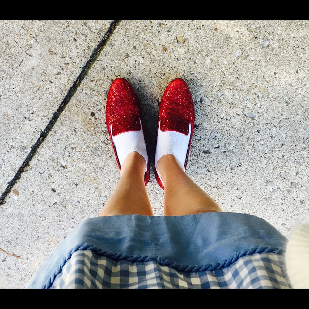 M Gemi Sparkly Red Petalo Loafer